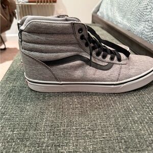 Vans Black and Gray High-Top Sneakers